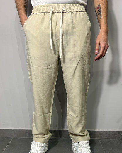 Pantalaccio Lino Cotone CHROY Beige