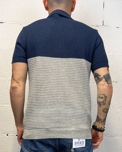 Polo Strutturata OVER-D Color Block