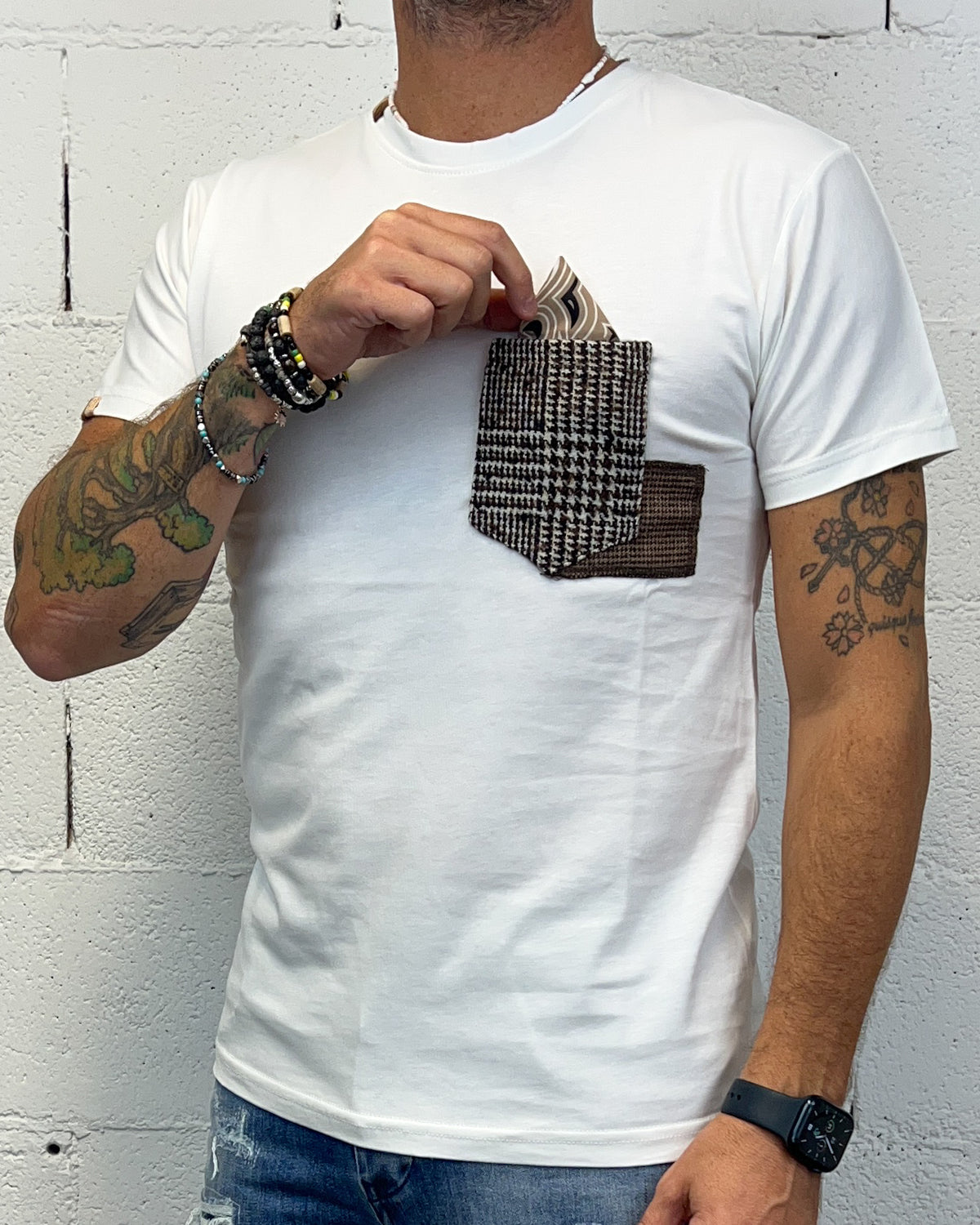 T-shirt Taschino Contrasto OVER-D Panna