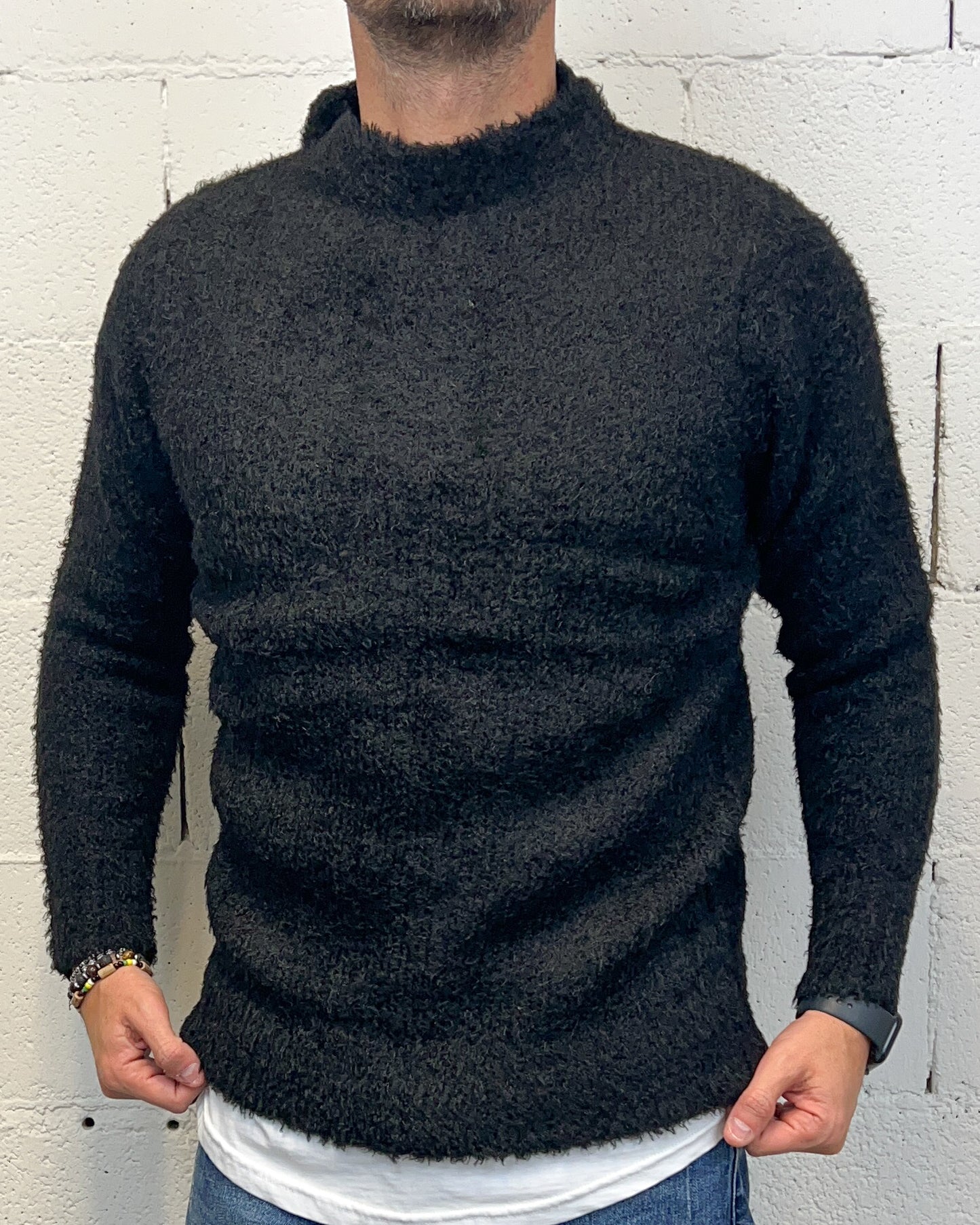 Maglione Bouclè OVER-D Nero