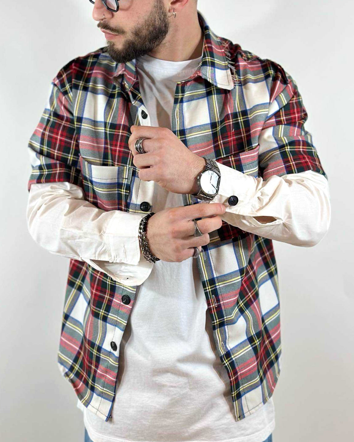 Camicia combinata ONLYONE Check Clear