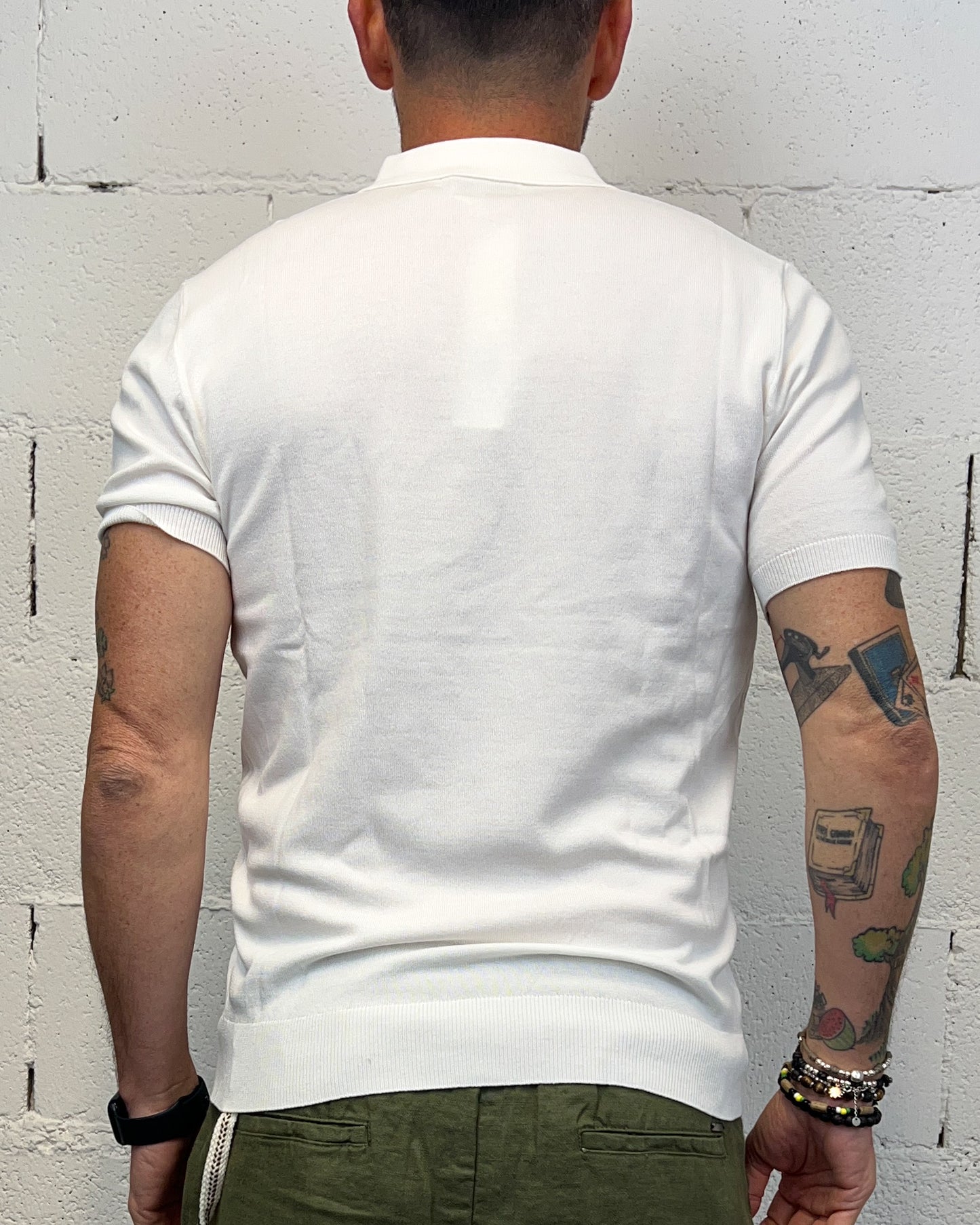 Polo Filo GIANNI LUPO White
