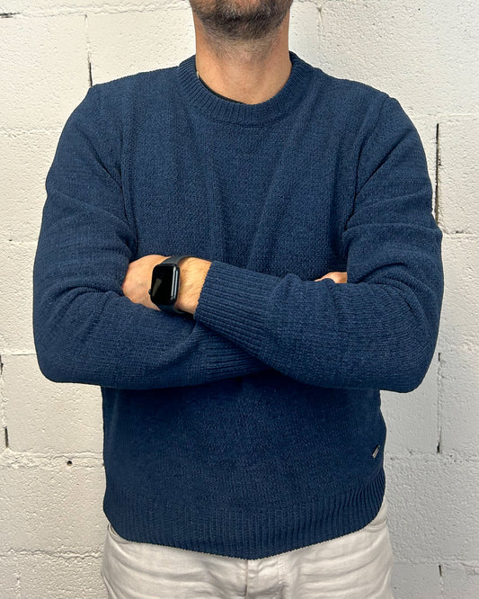 Maglione Ciniglia GIANNI LUPO Navy