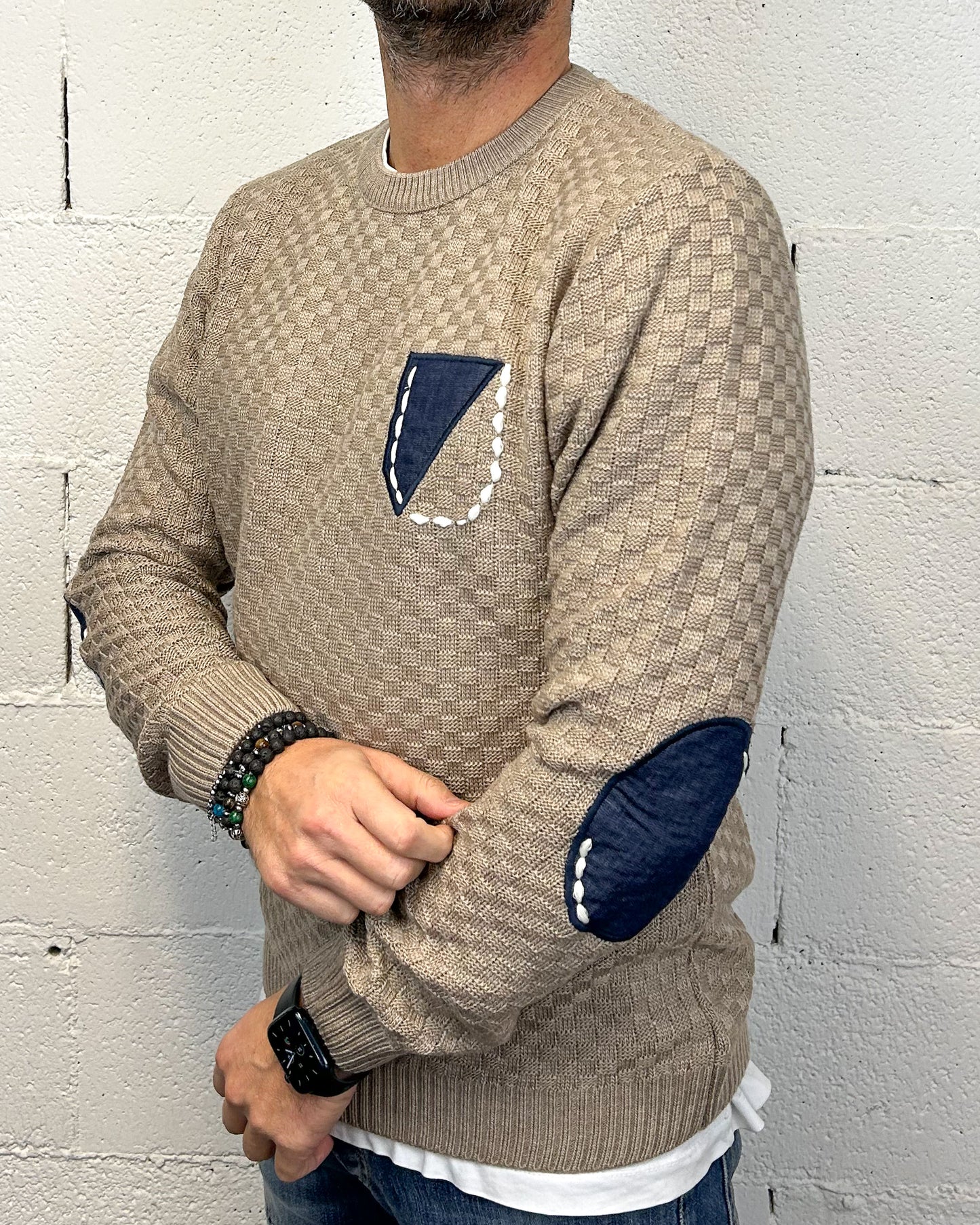 Maglioncino Beige BLACKSUNDAY Taschino/Toppa