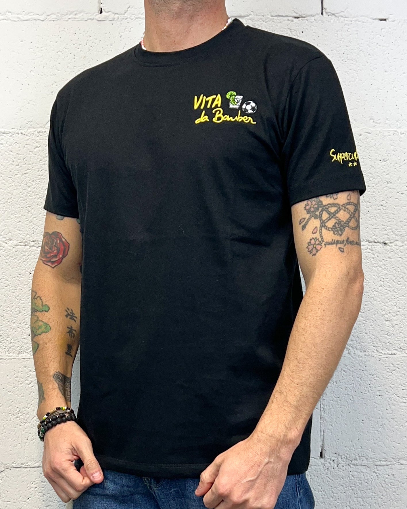 T-shirt SUPERCULTURE Vita Da Bomber Nera