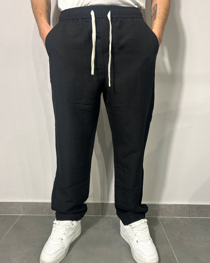 Pantalaccio Lino Cotone CHROY Black