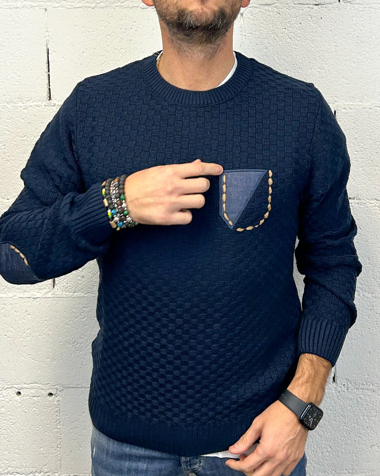 Maglioncino Blu BLACKSUNDAY Taschino/Toppa