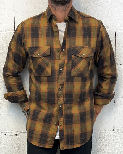 Camicia Forest GIANNI LUPO Bott Madreperla Camel