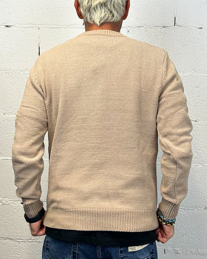 Maglione Ciniglia GIANNI LUPO Beige