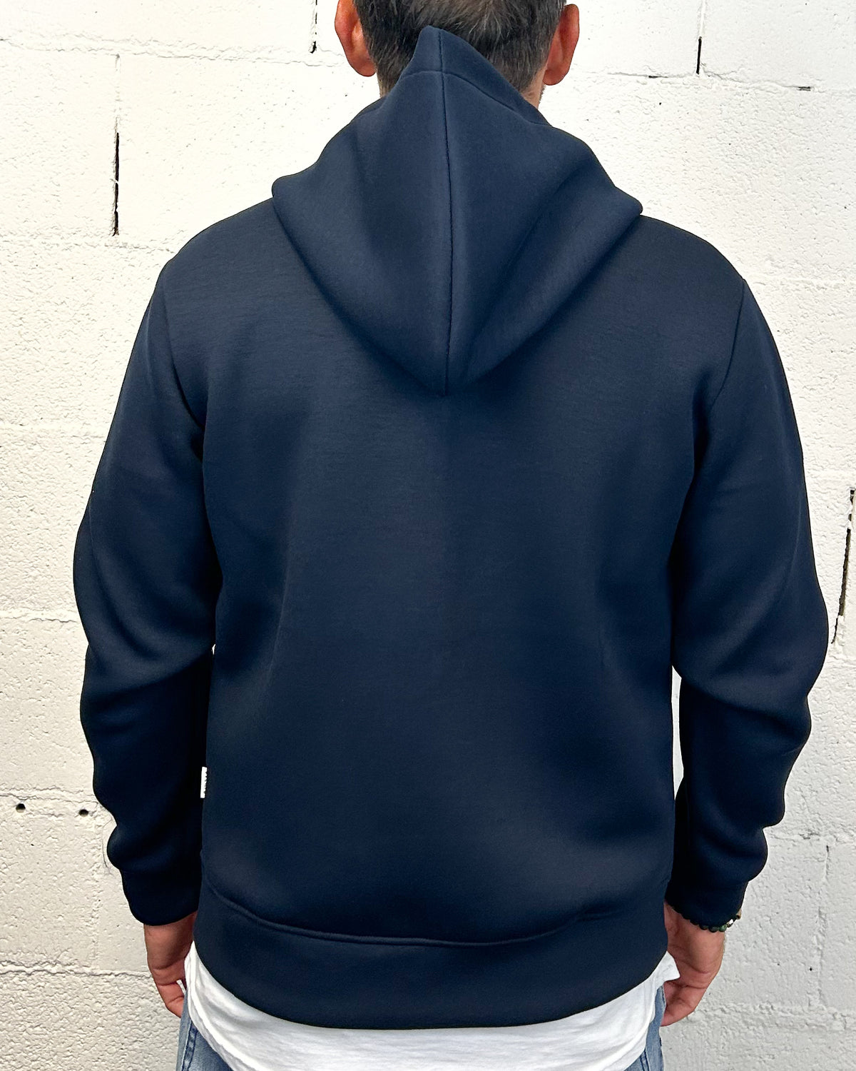 Felpa Zip e Cappuccio OVER-D Blu