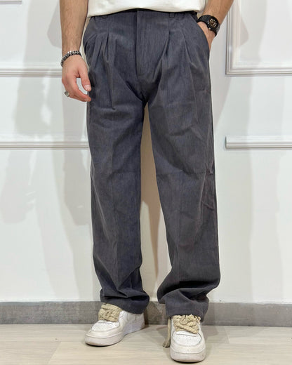 Panta Elegance fondo Ampio CHROY Grigio velluto