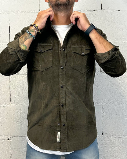 Camicia Vellutino GIANNI LUPO Dark Military