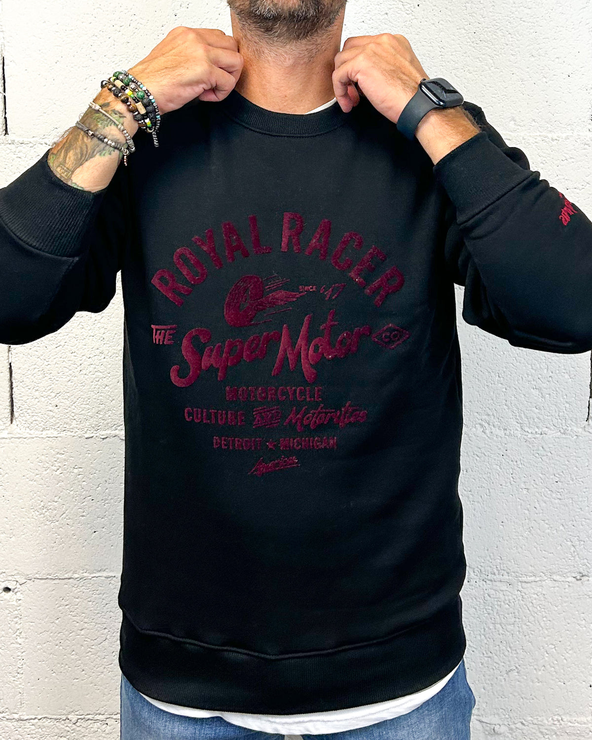 Felpa SUPERCULTURE Royal Racer Nera