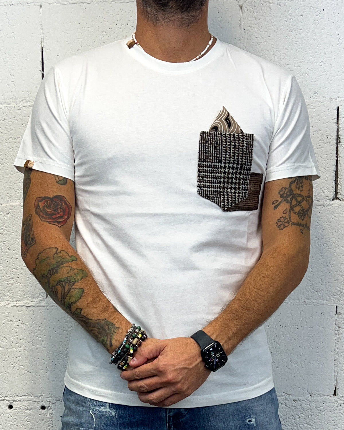 T-shirt Taschino Contrasto OVER-D Panna