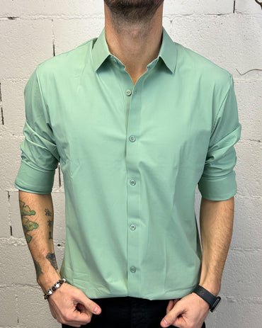 Camicia GIANNI LUPO Elastan Salvia