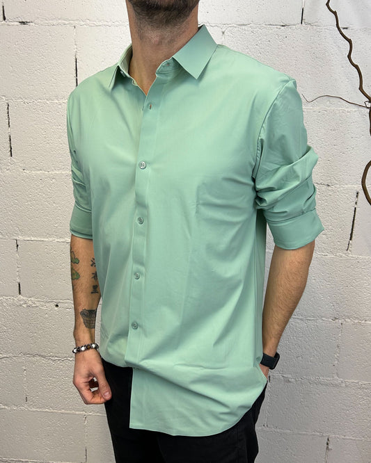 Camicia GIANNI LUPO Elastan Salvia