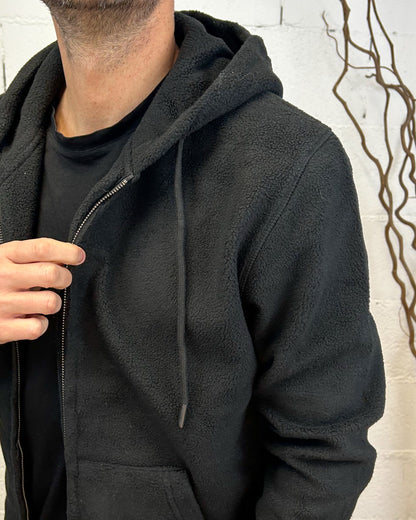Felpa Teddy GIANNI LUPO Zip Orsetto Nera