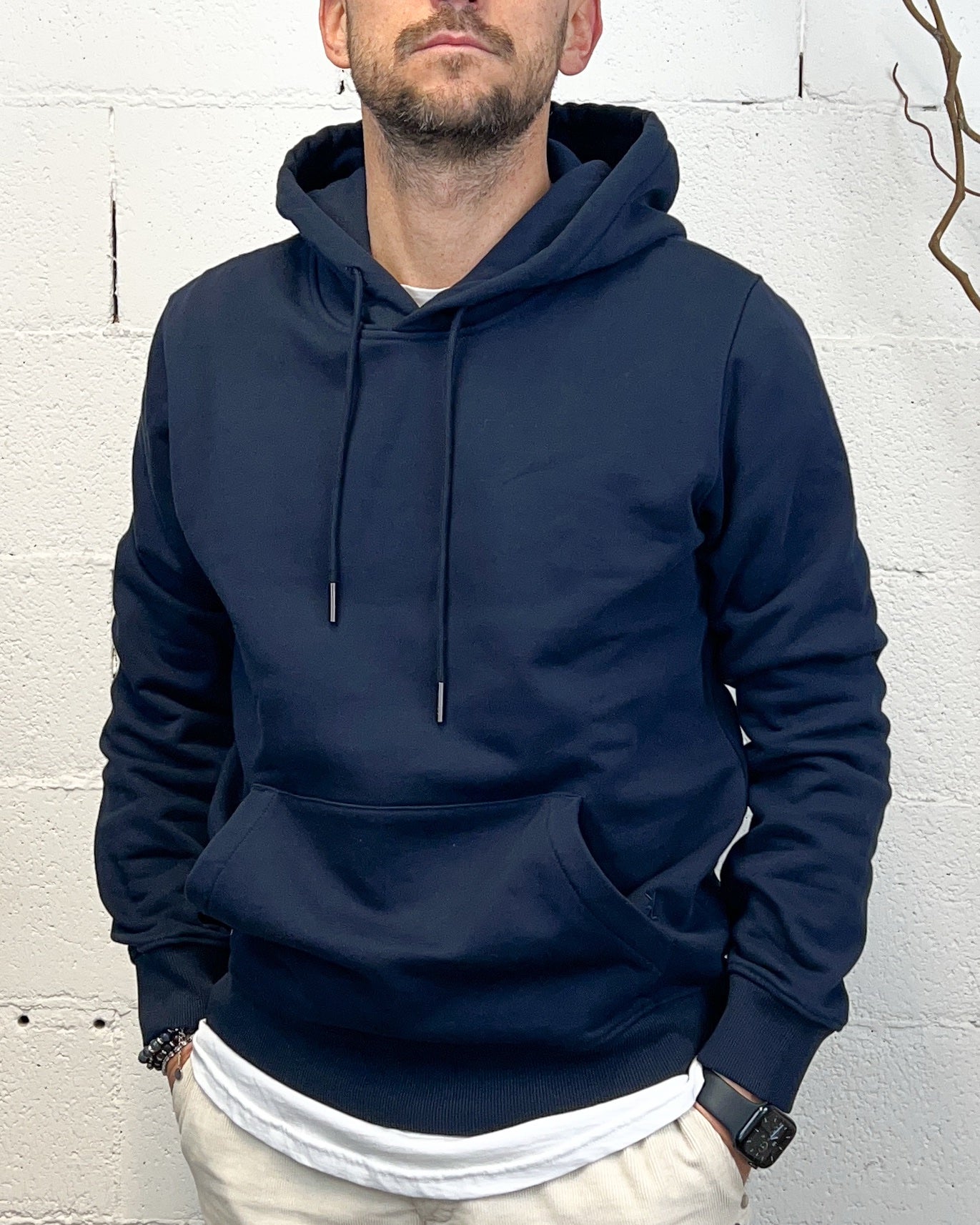 Felpa GIANNI LUPO Basic Cappuccio Navy