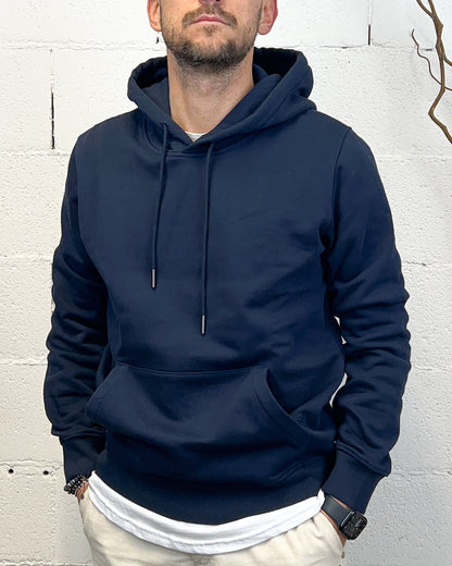 Felpa GIANNI LUPO Basic Cappuccio Navy