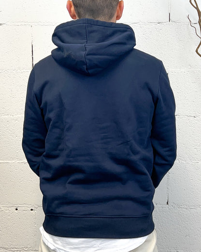 Felpa GIANNI LUPO Basic Zip e Cappuccio Navy