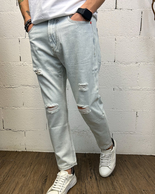 Jeans Carrot Fit GIANNI LUPO Chiaro