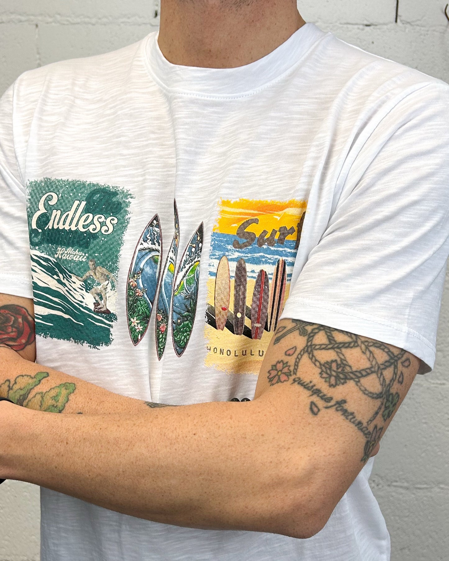 T-Shirt OVER-D Surf Bianca