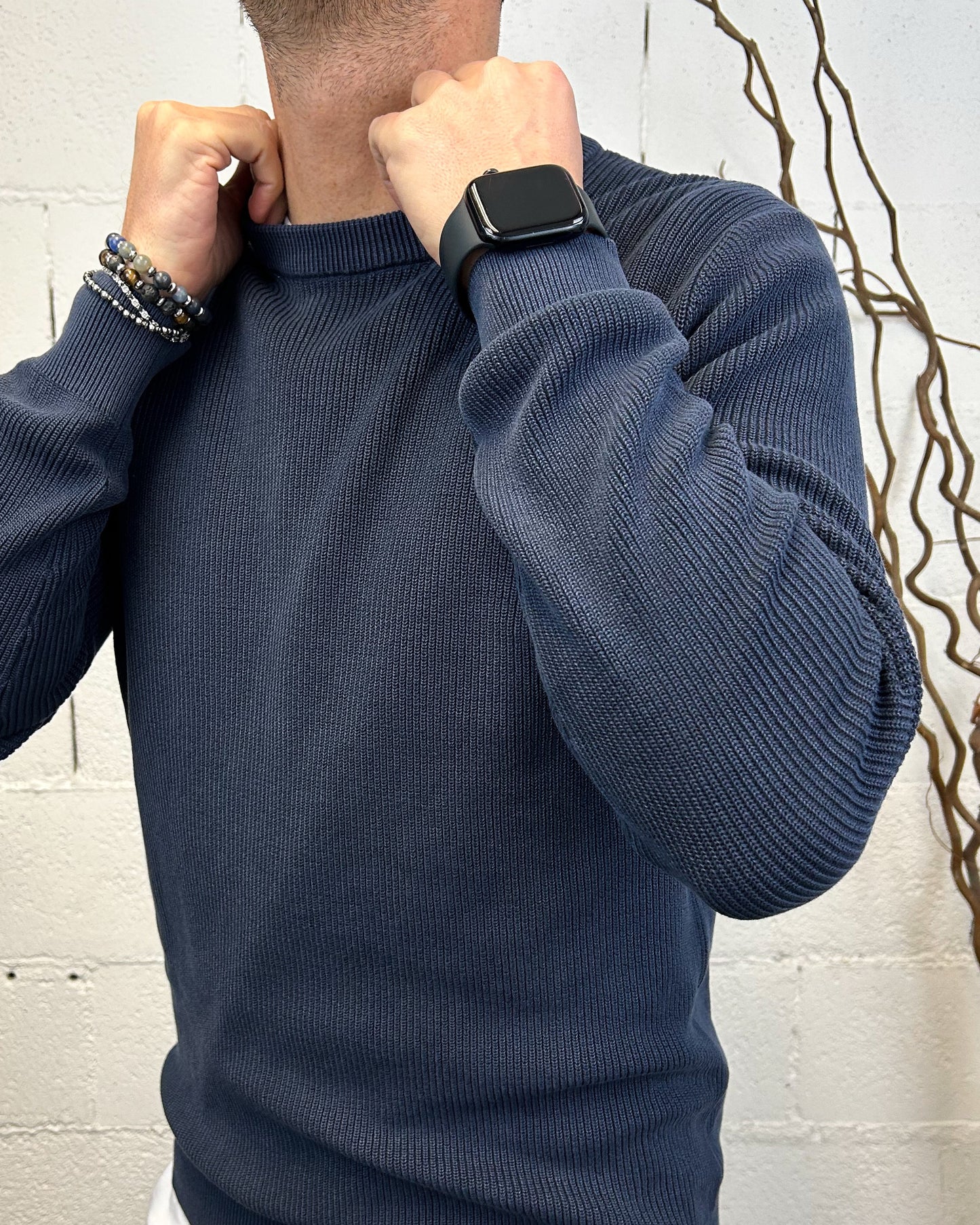 Pullover Paricollo OVER-D Navy