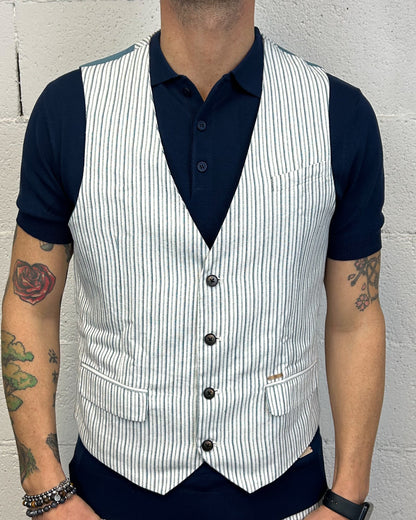 Gilet Panciotto GIANNI LUPO Lord Righe