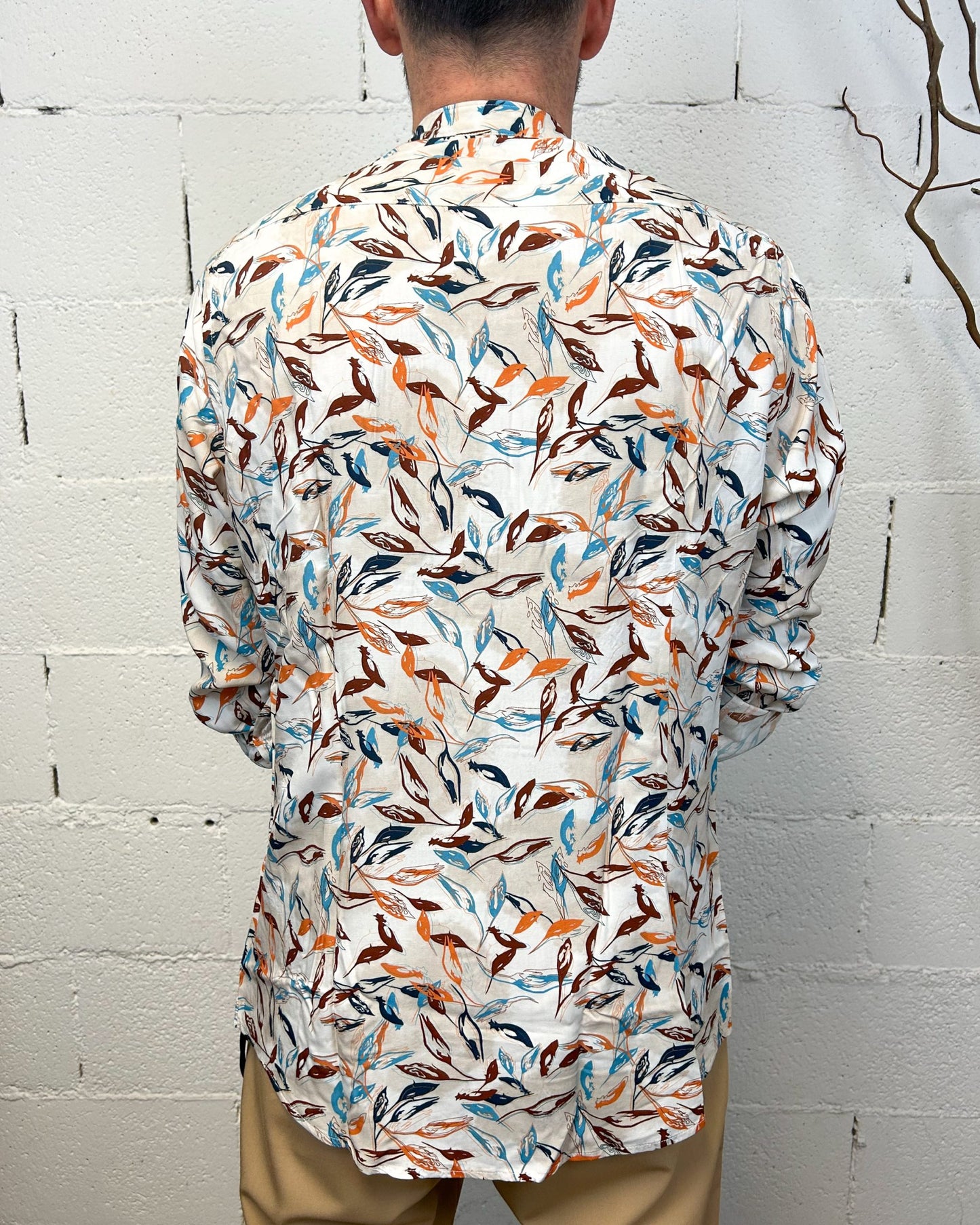 Camicia OVER-D Leaves Viscosa