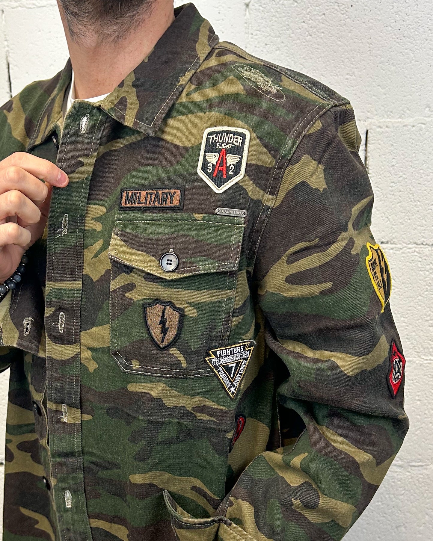 Camiciona Patch Military GIANNI LUPO