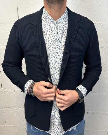 Giacca Cardigan OVER-D Reverse Blu