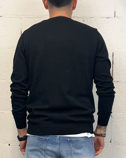 Pullover 100% Cotone OVER-D Nero