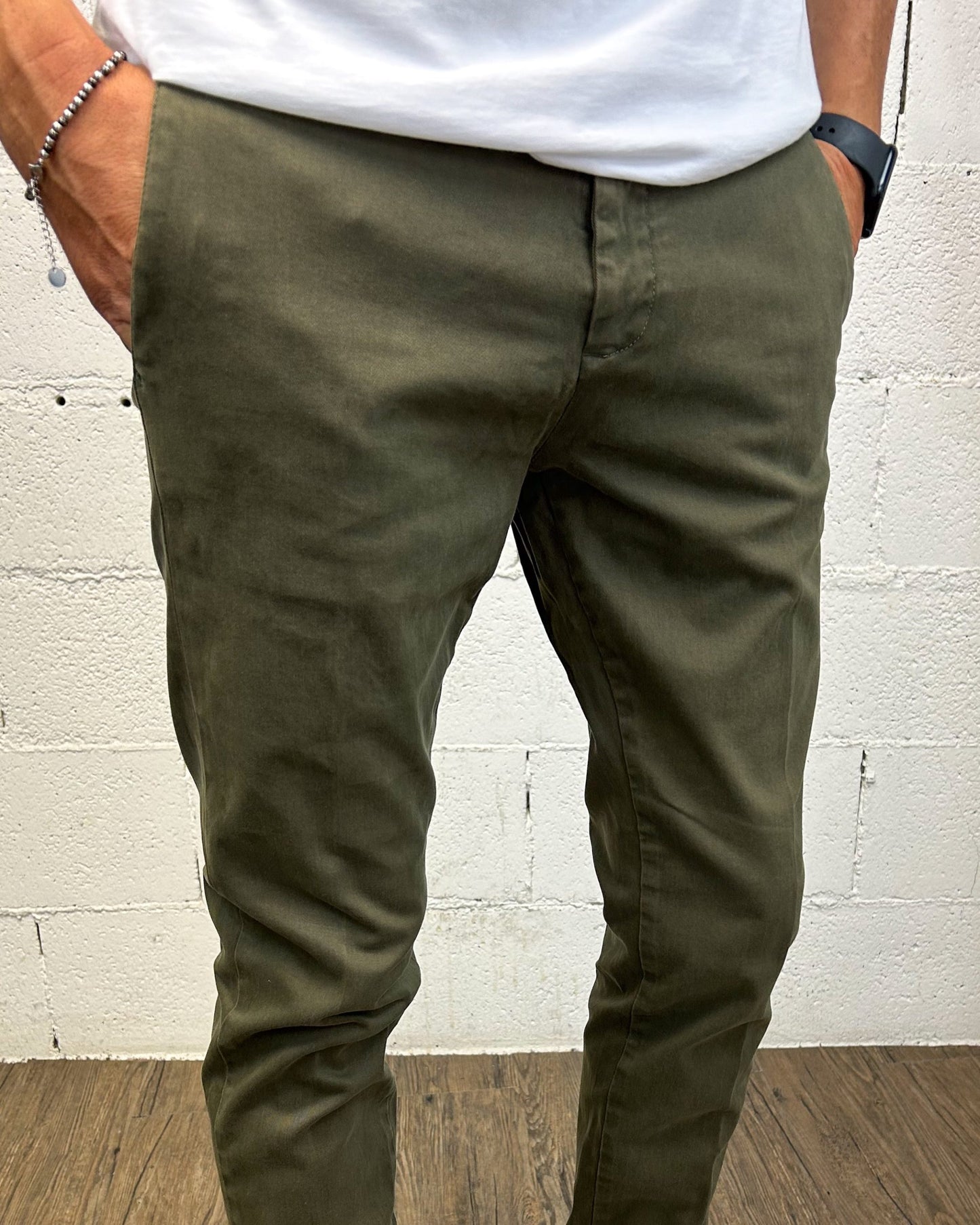 Chino OVER-D Verde Militare
