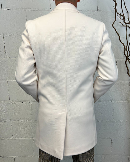 Cappotto GIANNI LUPO Panna Monopetto