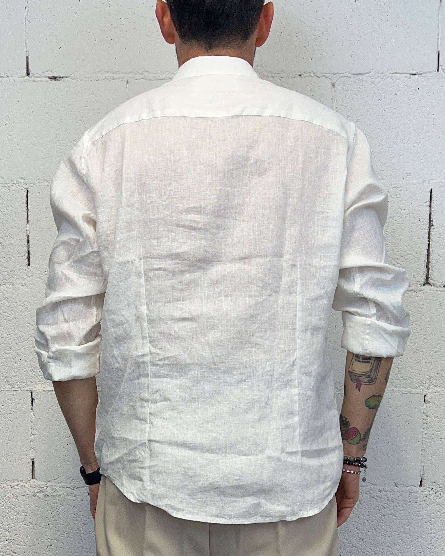 Camicia Lino GIANNI LUPO Francese White